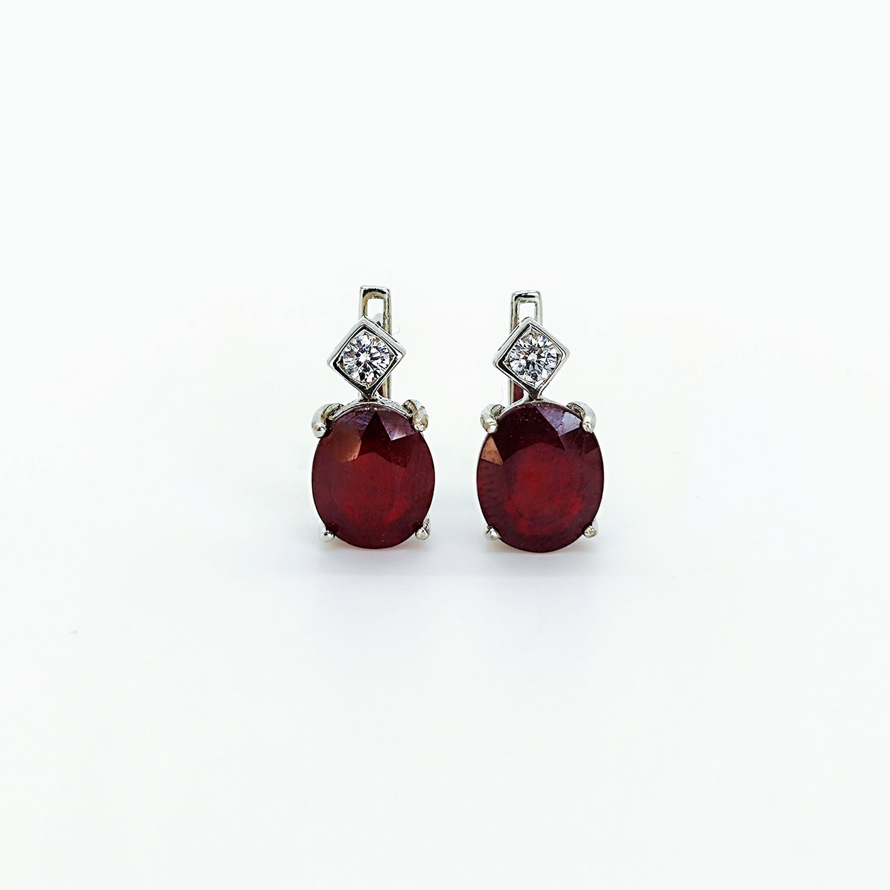 Aros Plata Rodinada Rubi y Circones