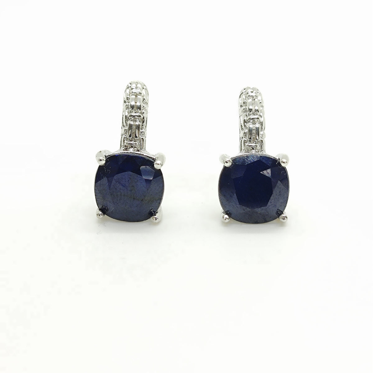 Aros Plata Rodinada Zafiro