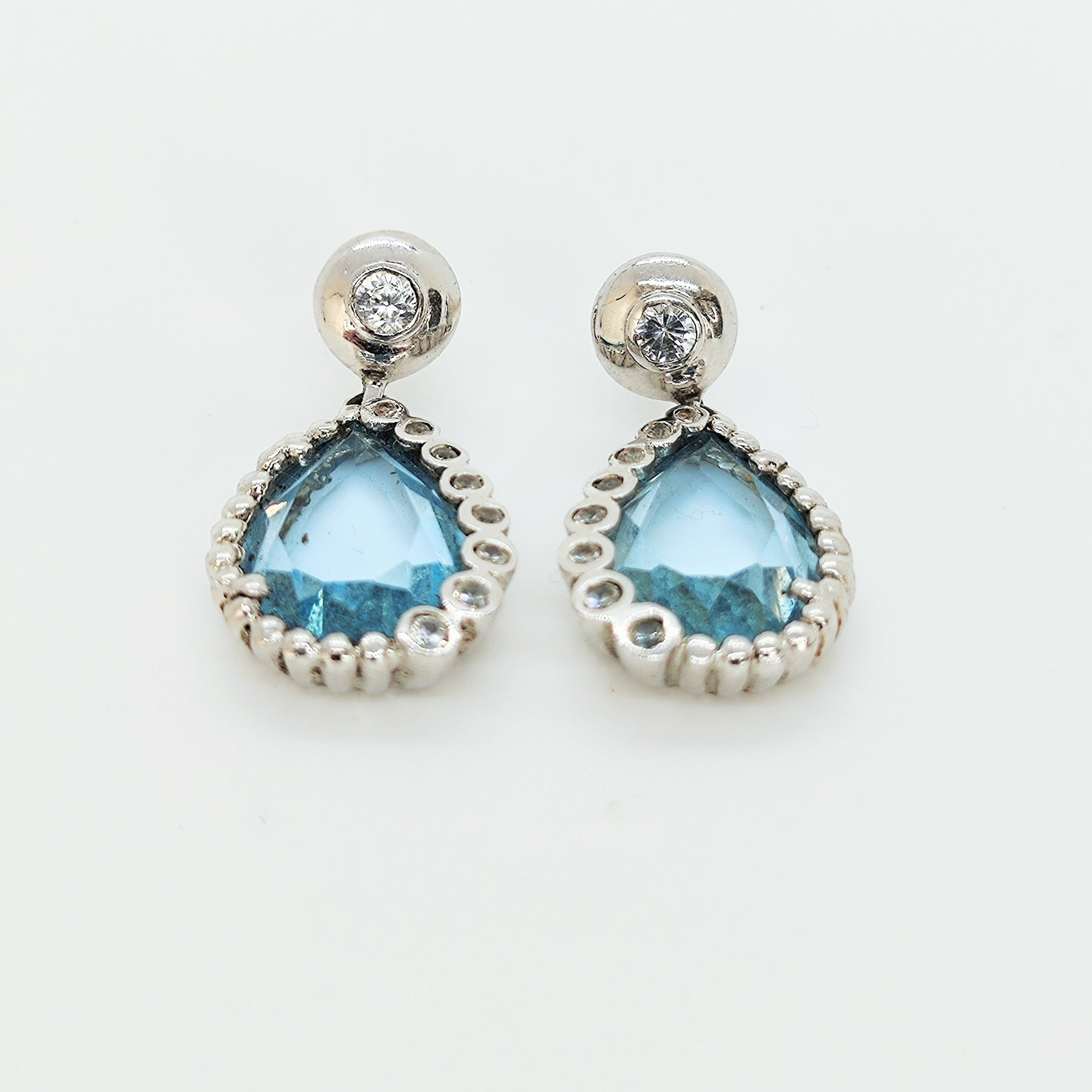 Aros Plata Rodinada Topacio