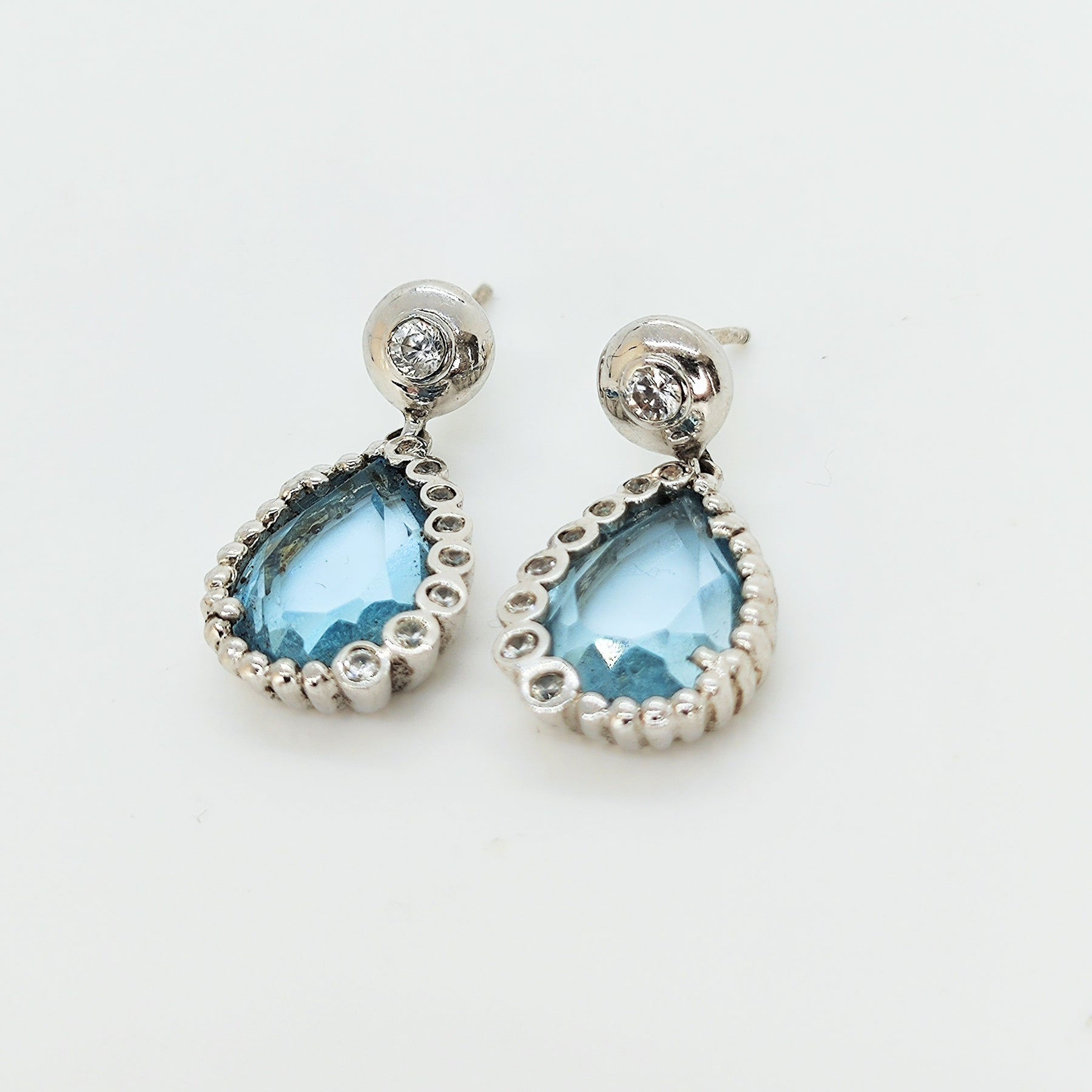Aros Plata Rodinada Topacio