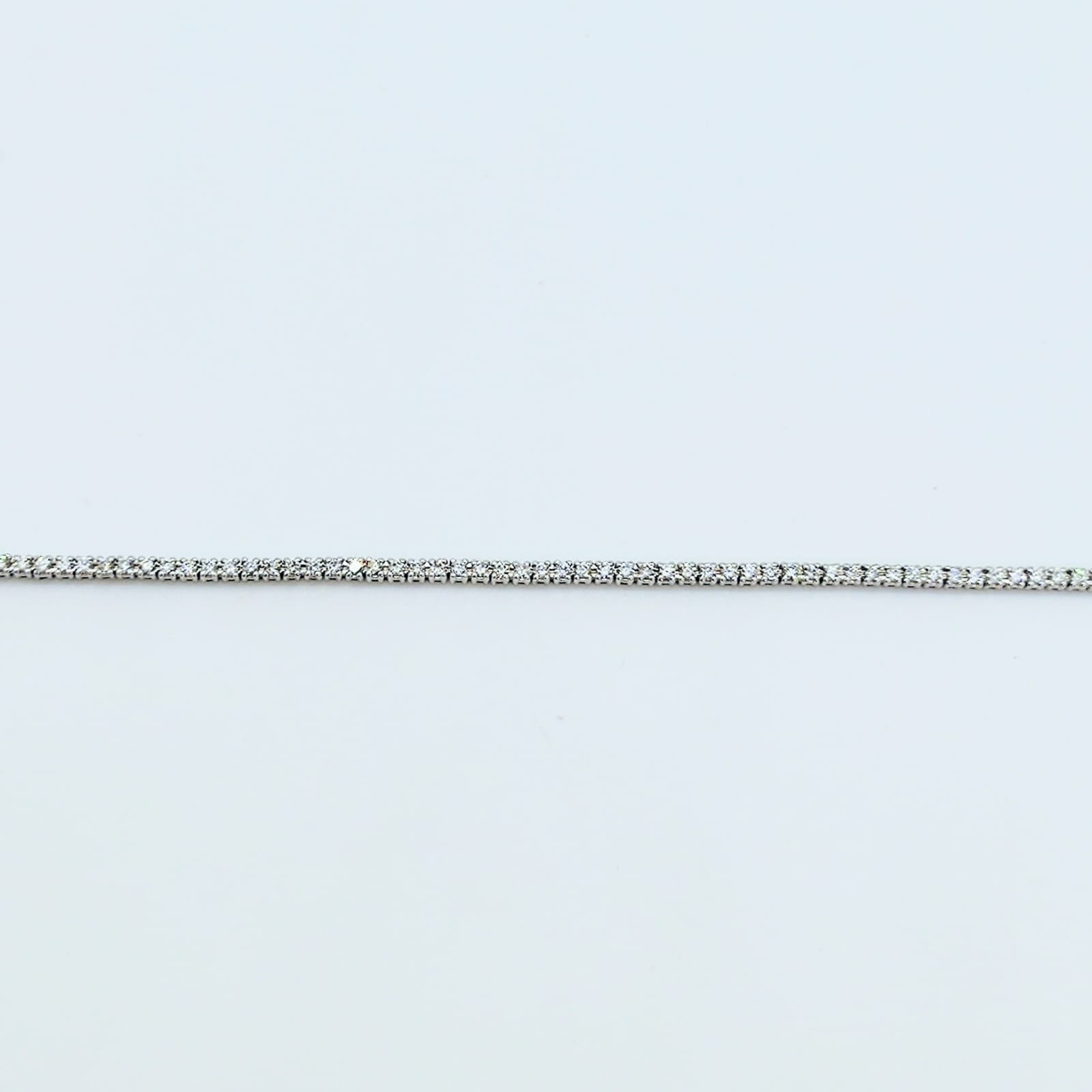Pulsera Tenis Oro Blanco 18K Y Brillantes 1 Carat