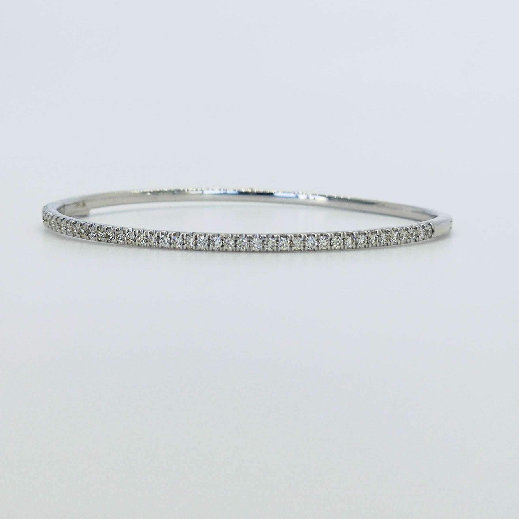 Esclava Oro Blanco 18K Con Brillantes