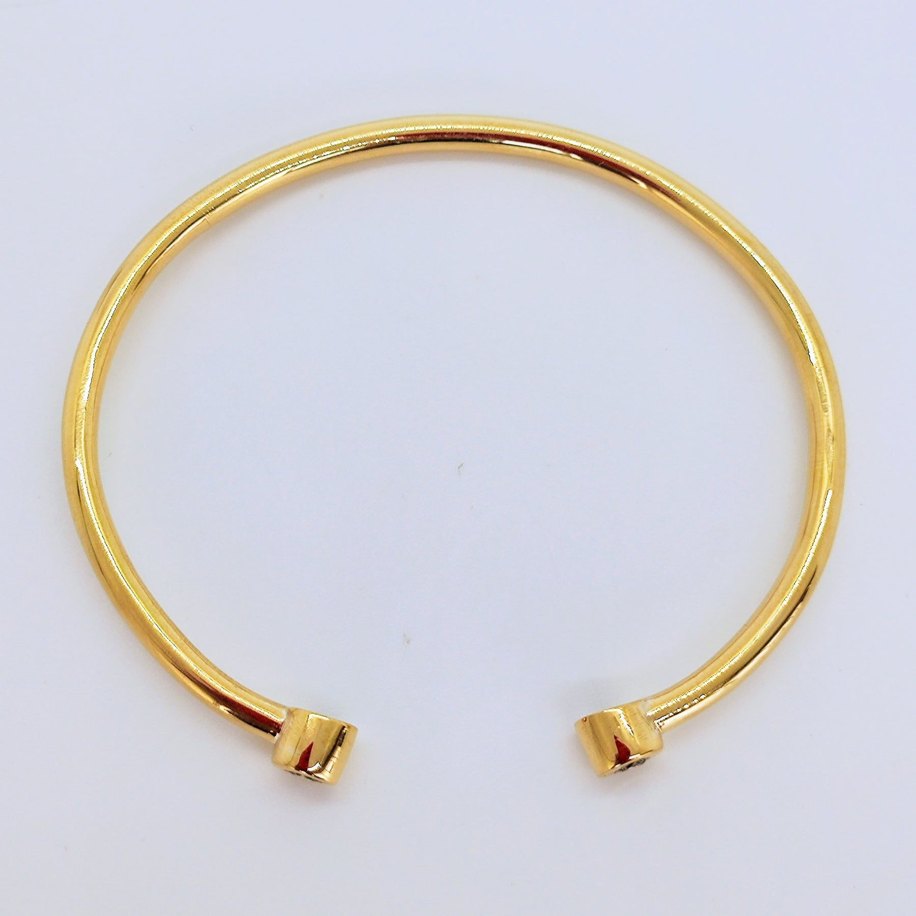 Pulsera Maciza Oro Amarillo 18K Y Brillantes 20 Puntos 8gr