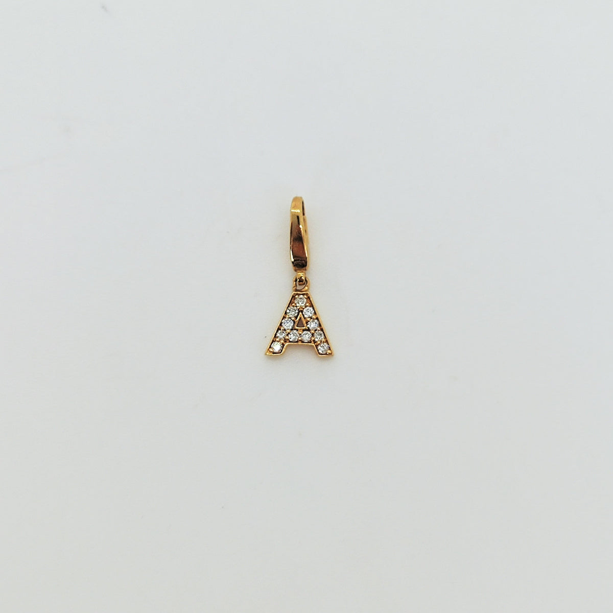 Charm Letra A Oro Amarillo Y Brillantes