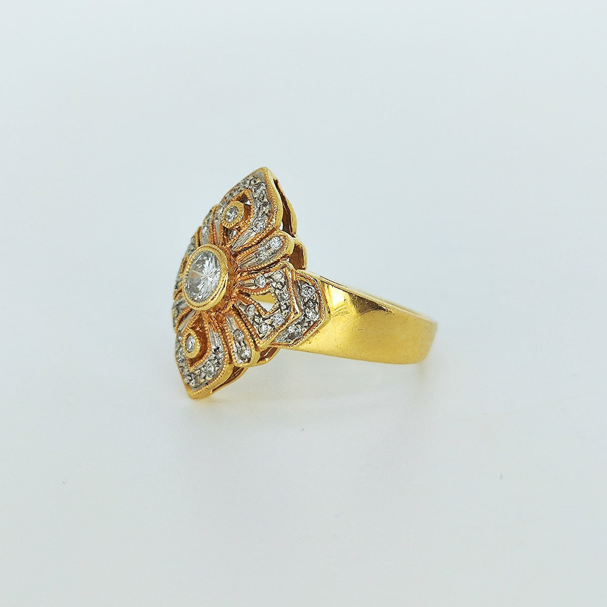 Anillo Lanzadera Oro Amarillo