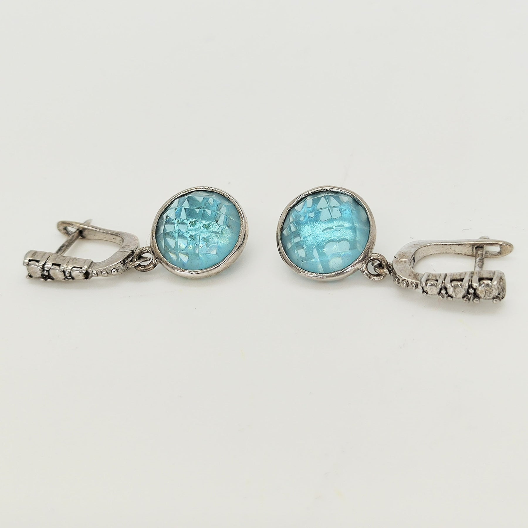 Aros Plata Rodinada Redondos Topacio
