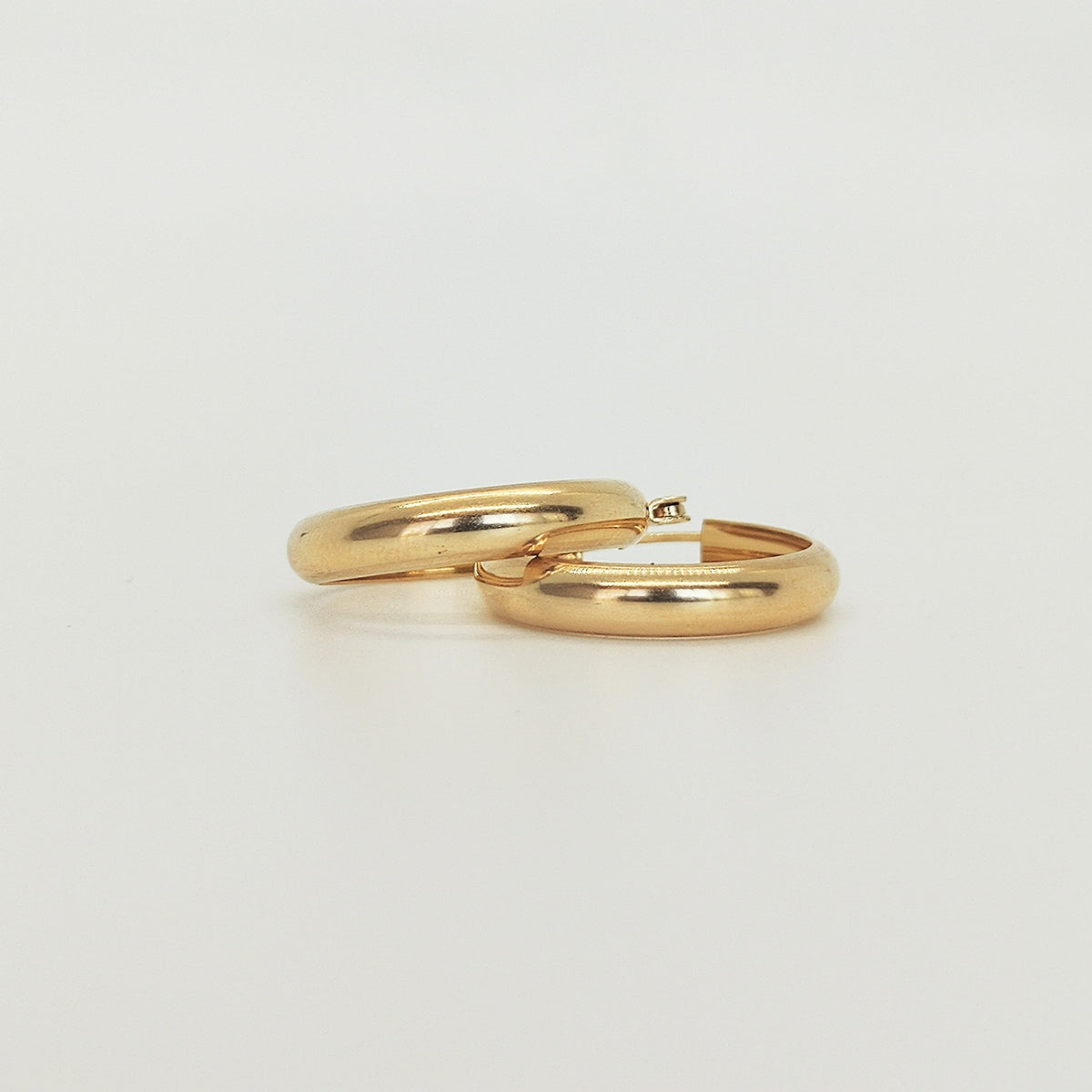 Argollas Bombe Oro Amarillo 2cm