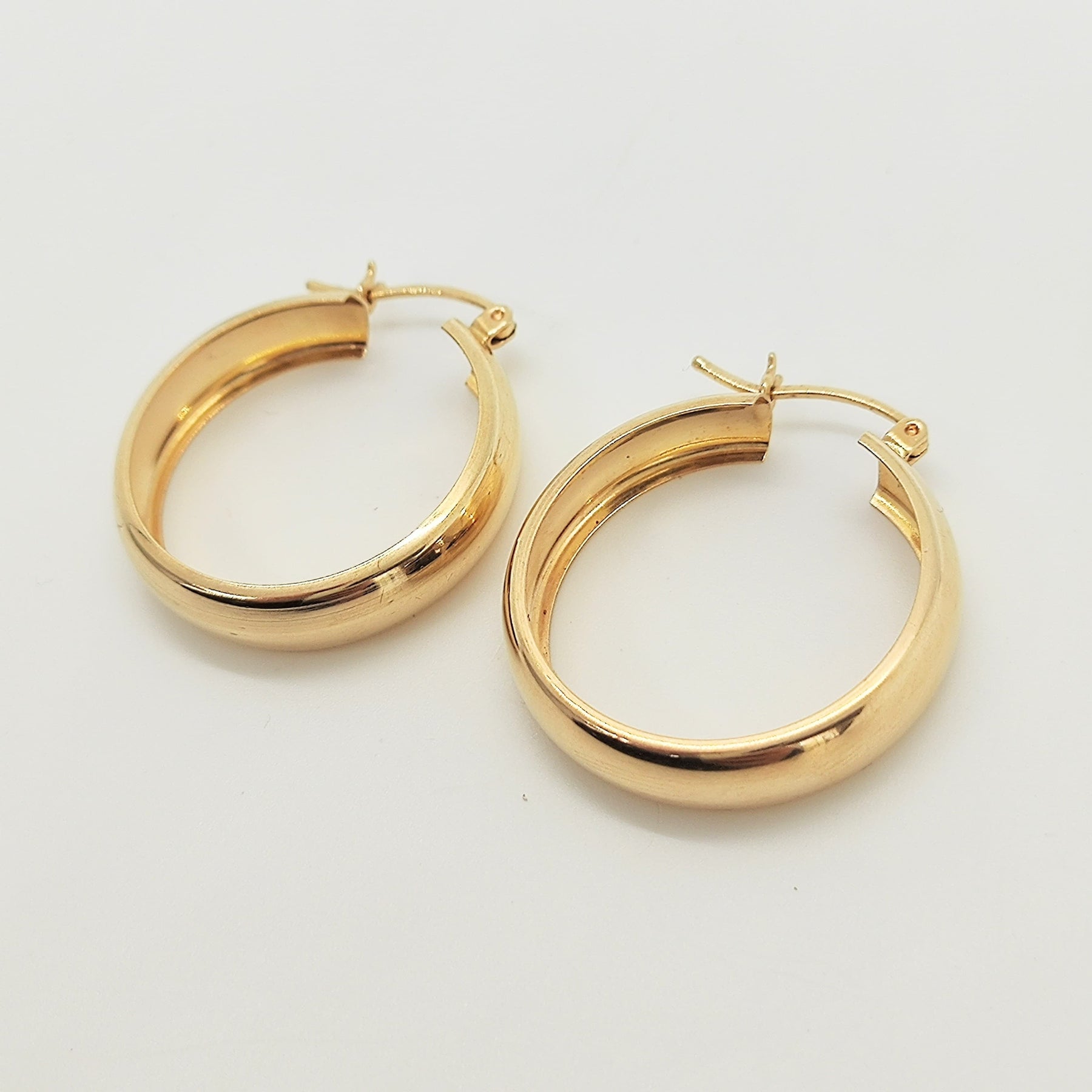 Argollas Bombé Oro Amarillo 2,5cm