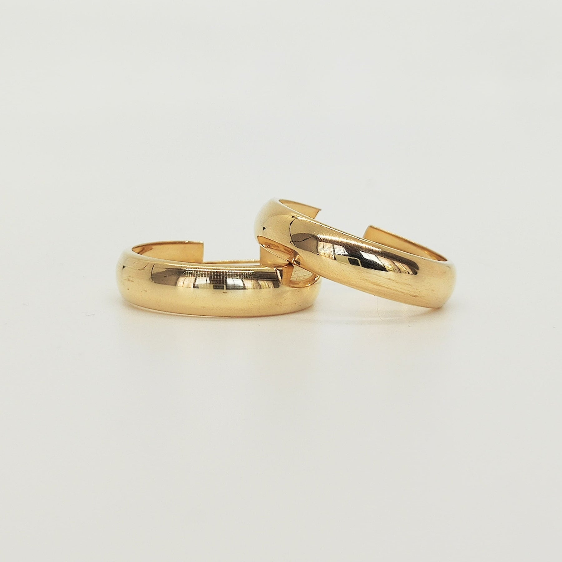 Argollas Bombé Oro Amarillo 2,5cm