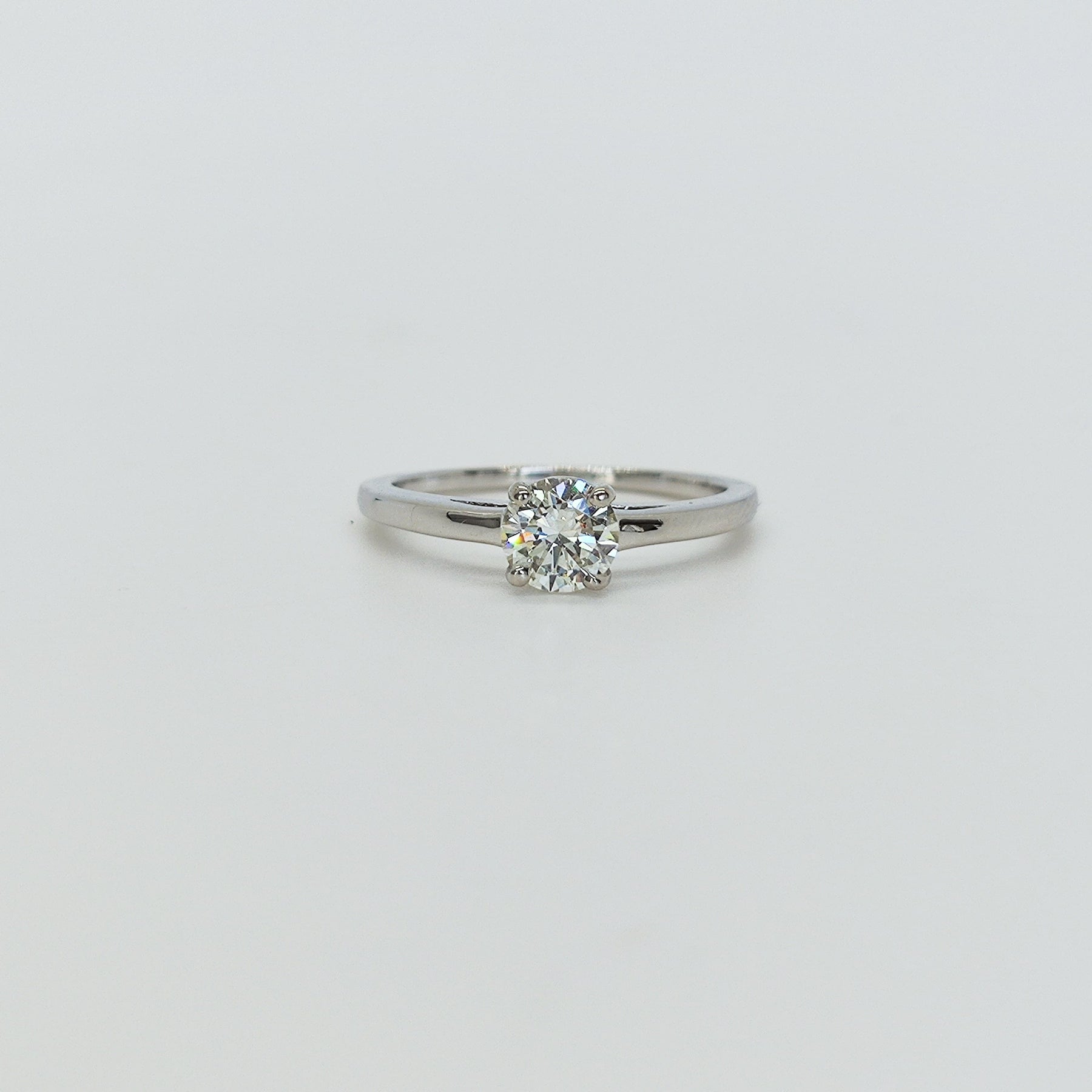 Solitario Oro Blanco 18K Diamante 0,50Ct