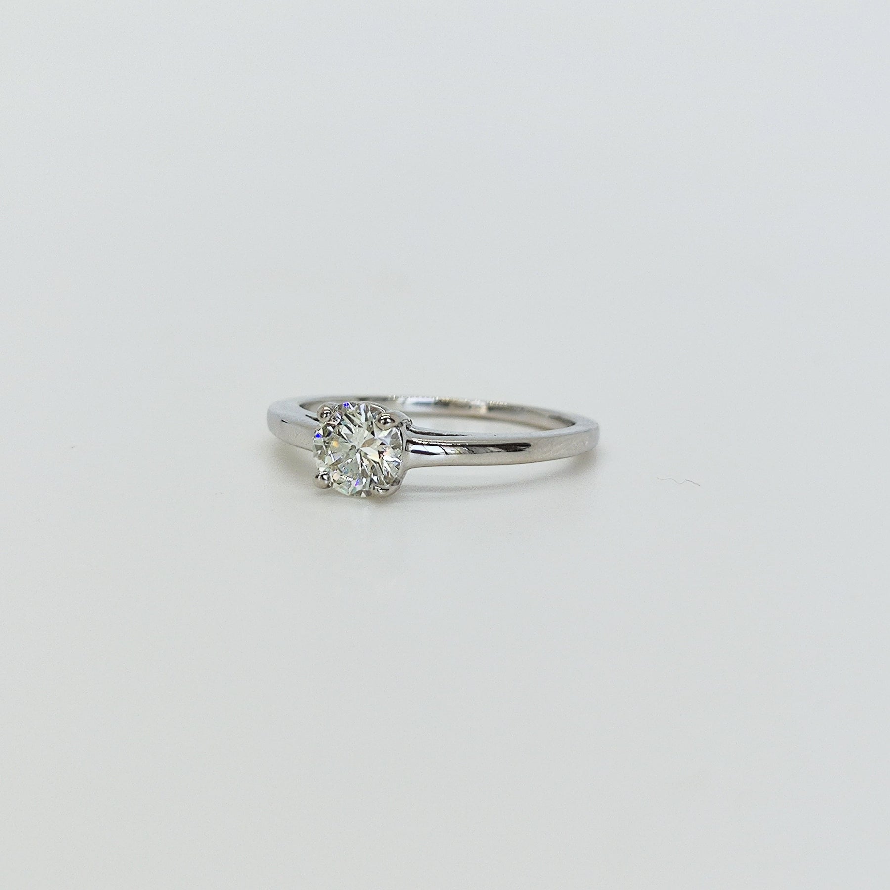 Solitario Oro Blanco 18K Diamante 0,50Ct