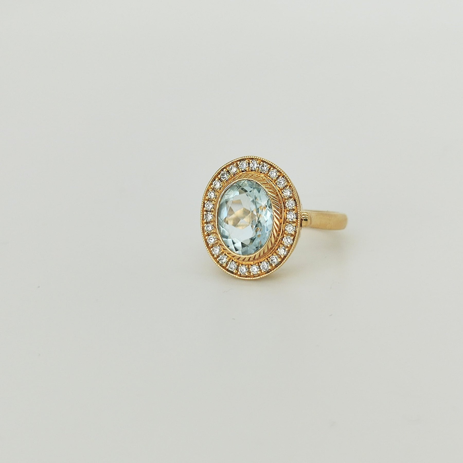 Anillo Aguamarina Cordón Maxi