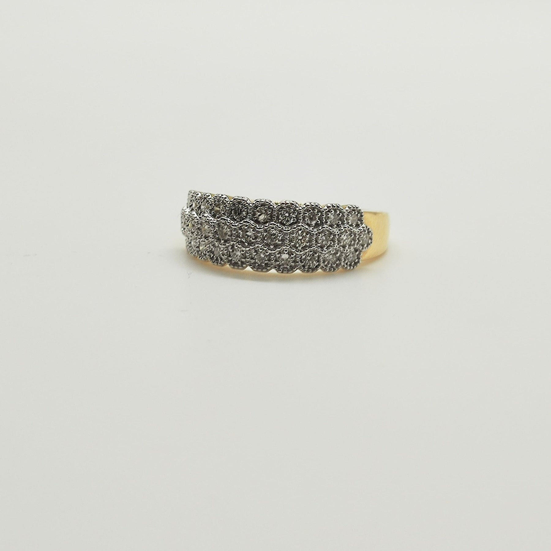 Anillo Panal De Abeja Oro Amarillo