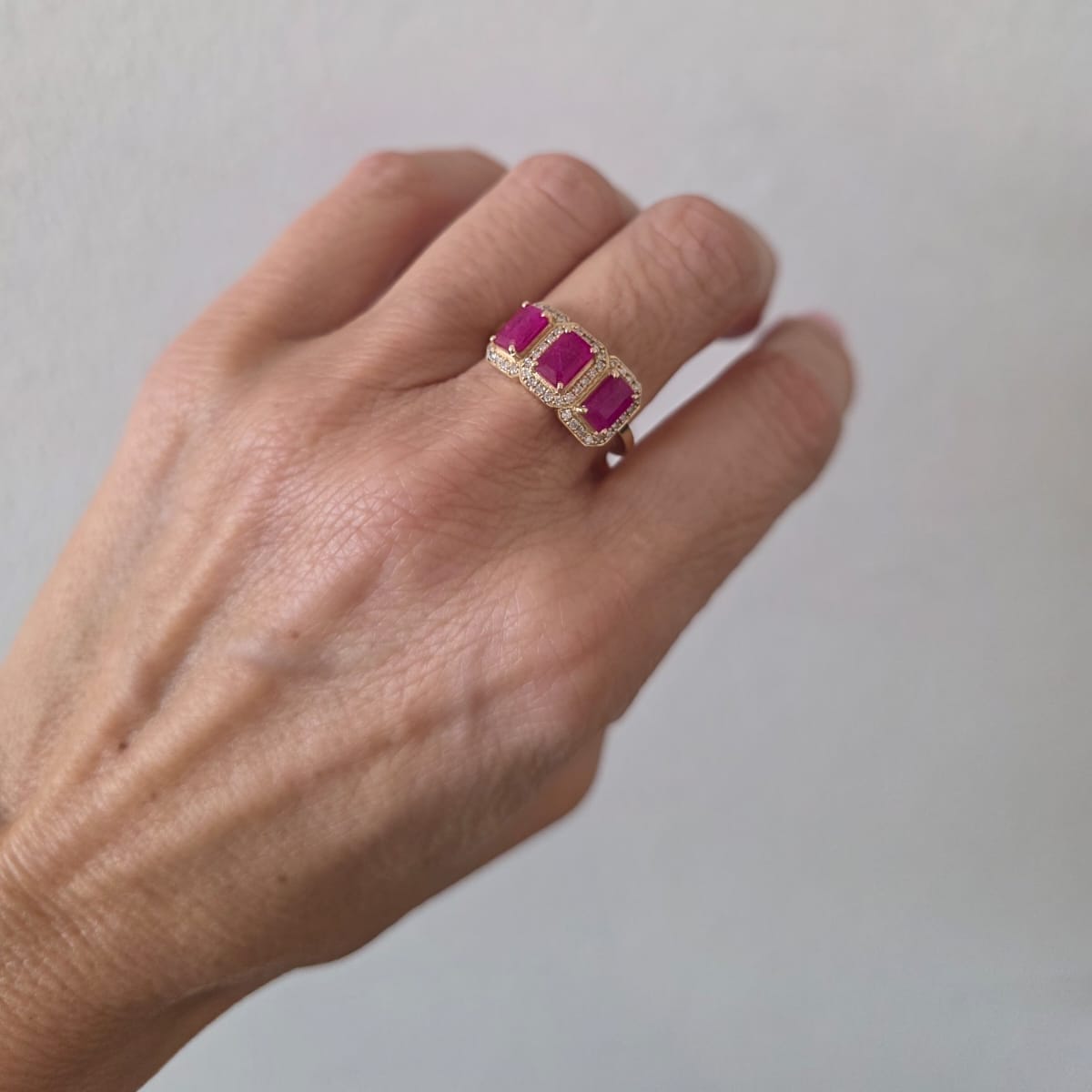 Tricillo Rubí Oro Amarillo