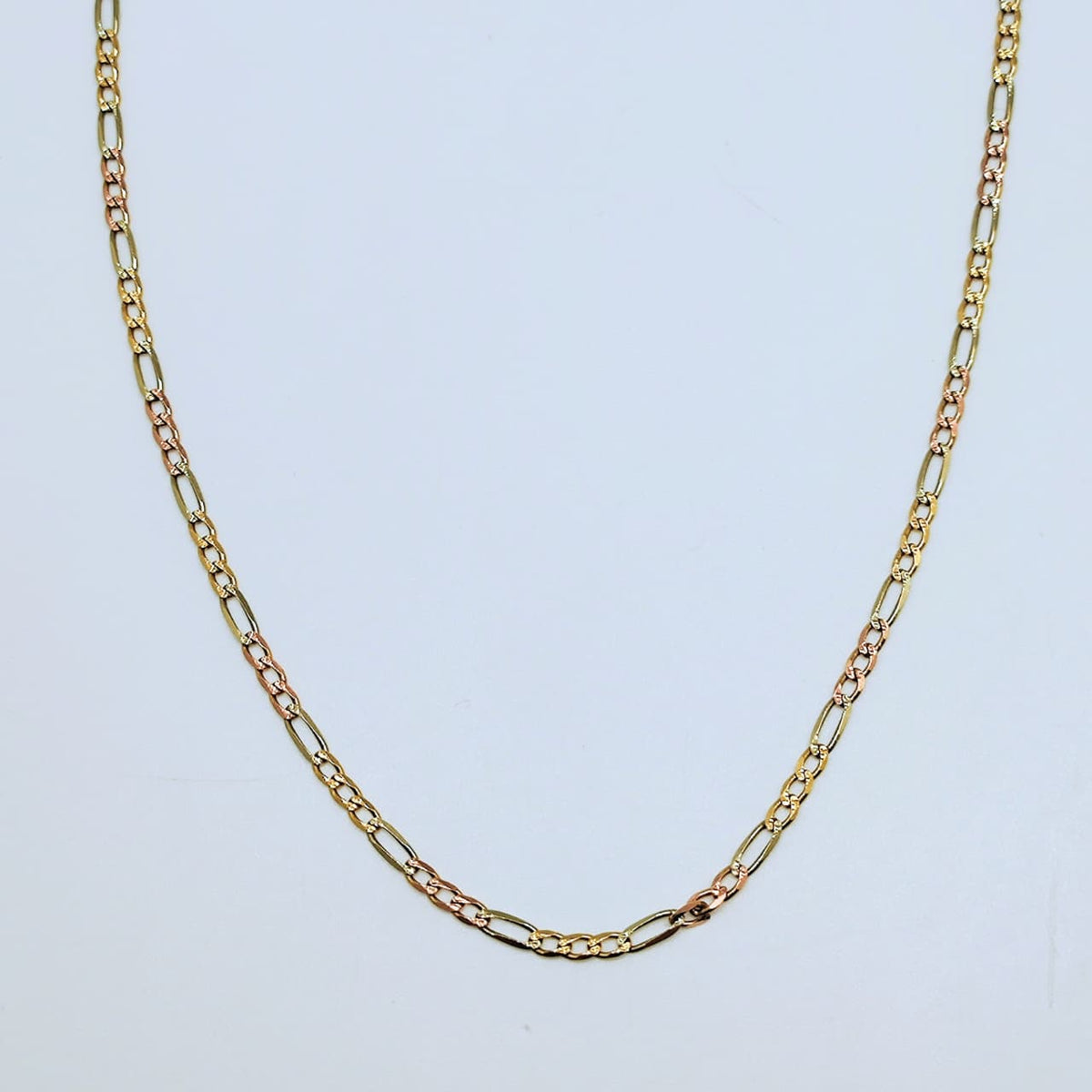 Collar Bicolor Oro Amarillo Y Rosado