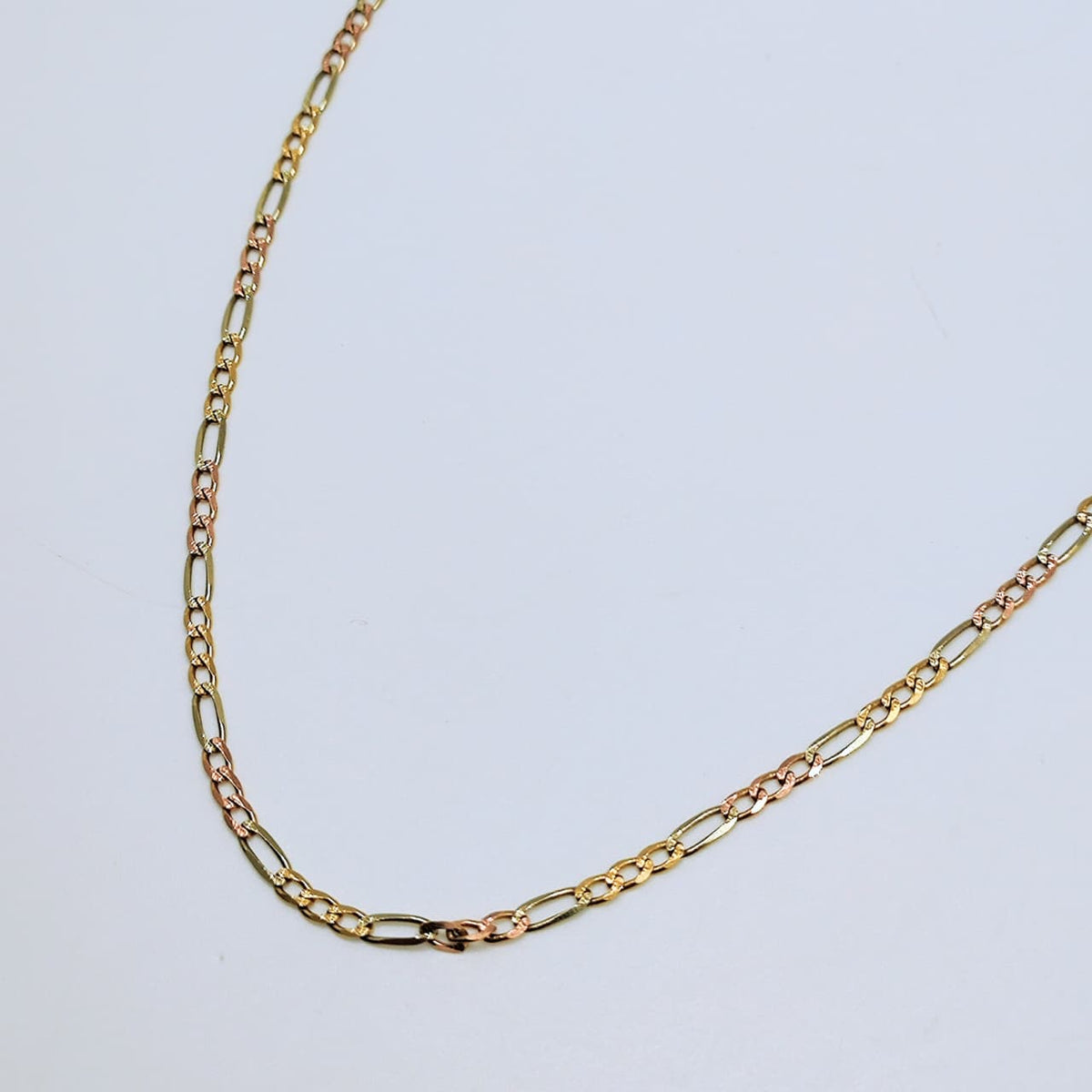 Collar Bicolor Oro Amarillo Y Rosado