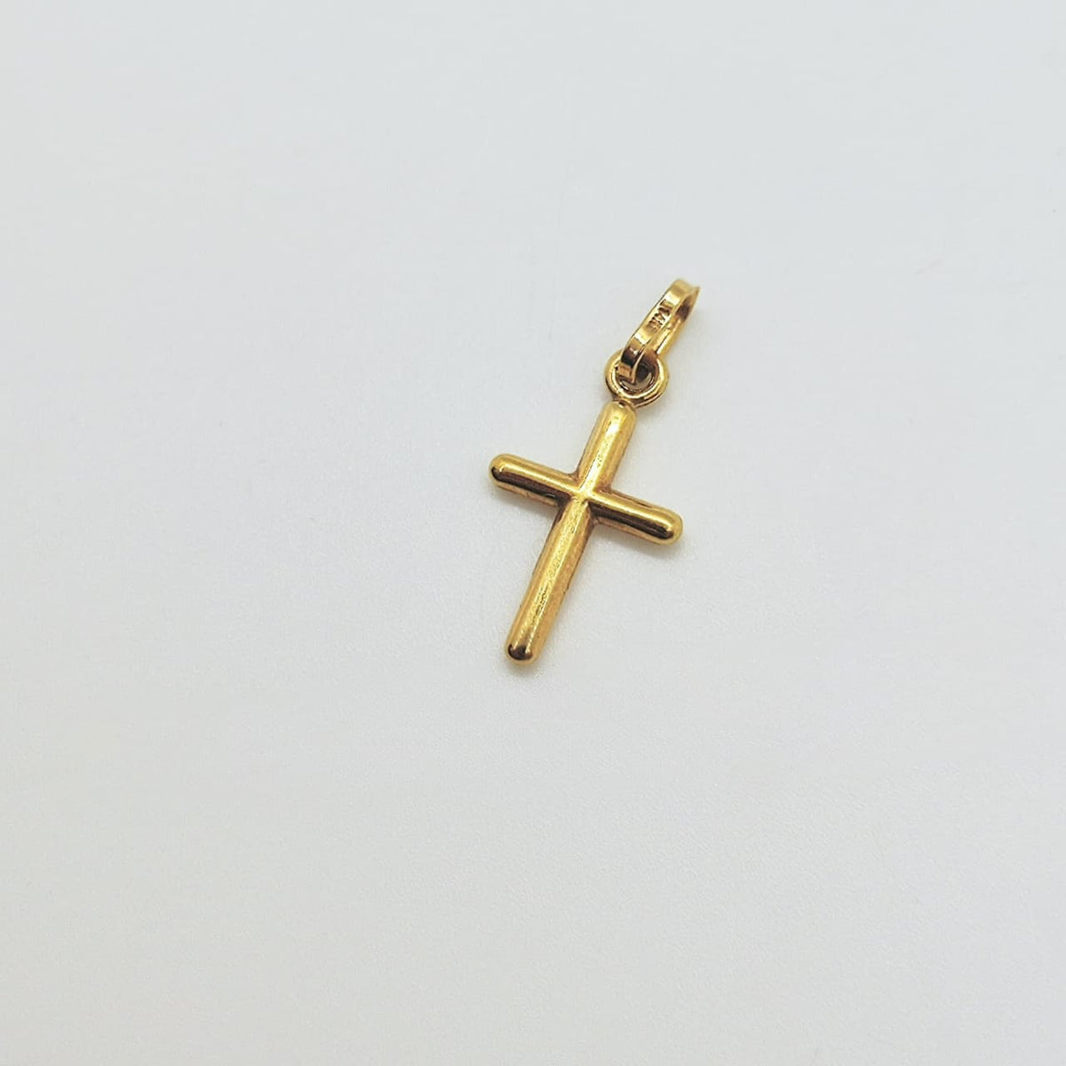 Cruz Oro Amarillo Puntas Redondas