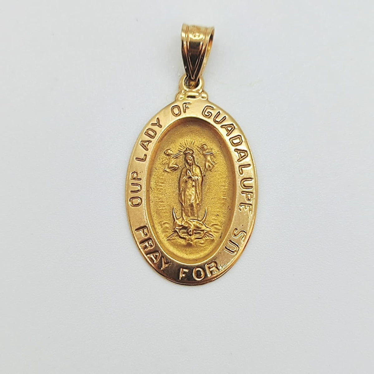 Medalla Oro Amarillo Virgen De Guadalupe