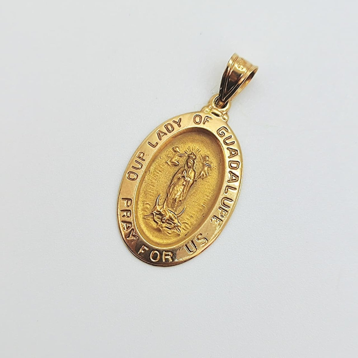 Medalla Oro Amarillo Virgen De Guadalupe