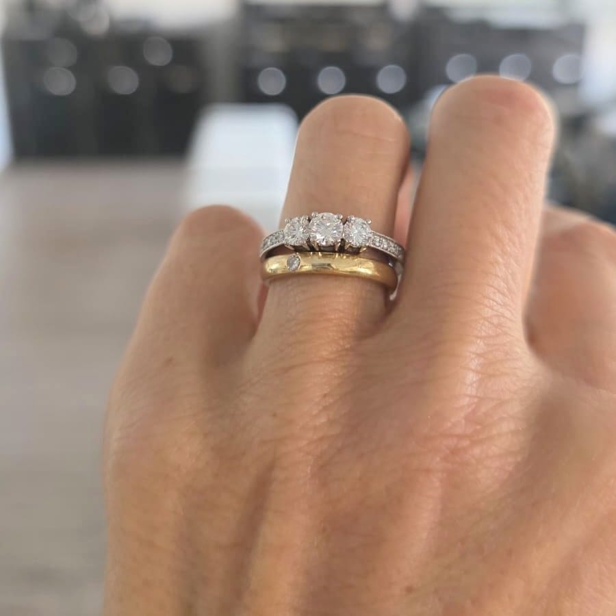 Tricillo Platino Brillantes