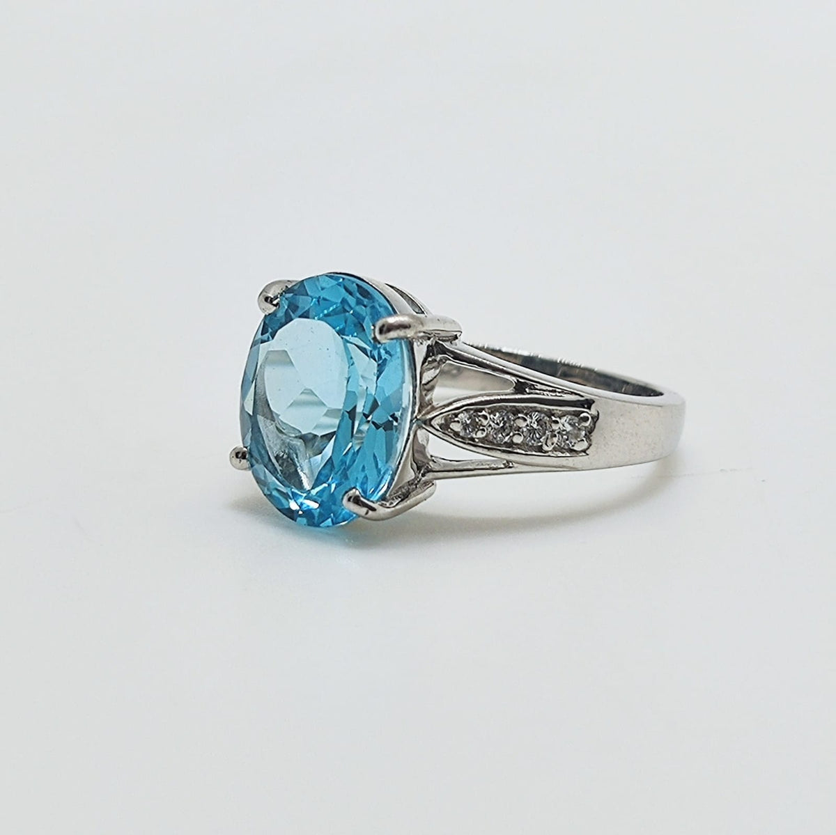 Anillo Plata Rodinada Maxi Topacio