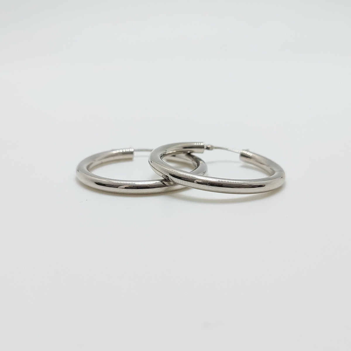 Argollas Oro Blanco 3cm