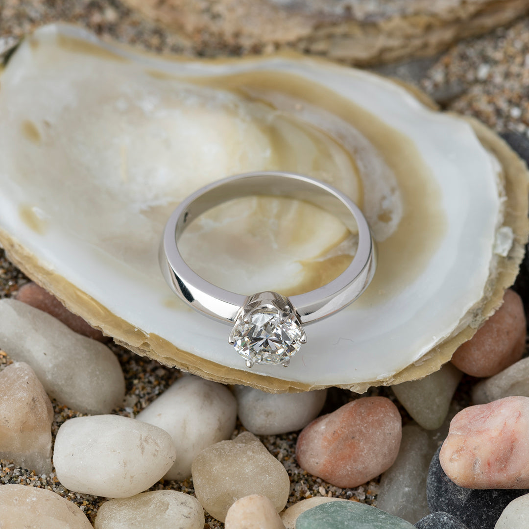 Anillo Platino Solitario Corona 1,00 Carat