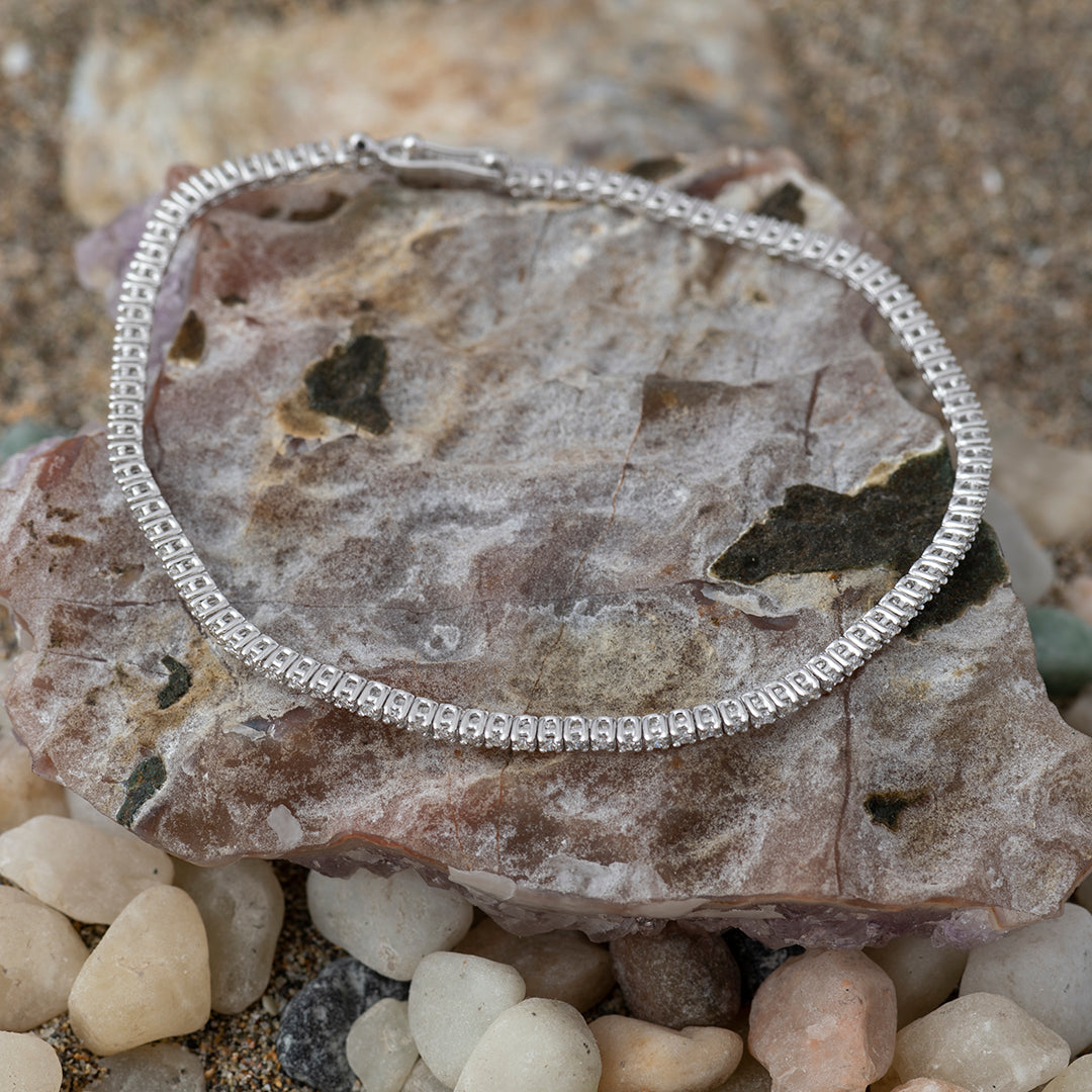 Pulsera Tenis Diamantes 1,07ct Oro Blanco 18K