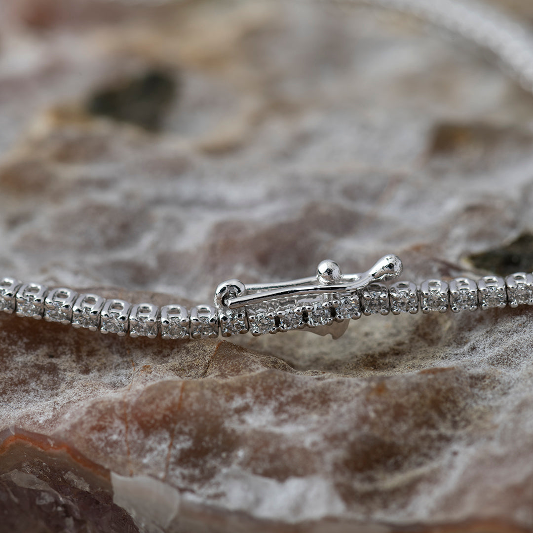Pulsera Tenis Diamantes 1,07ct Oro Blanco 18K