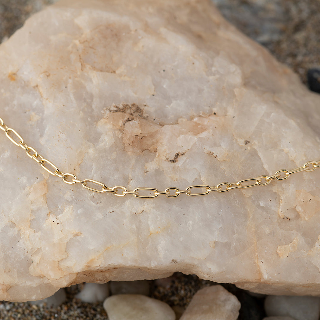 Cadena Clip S Mix Oro Amarillo 18K