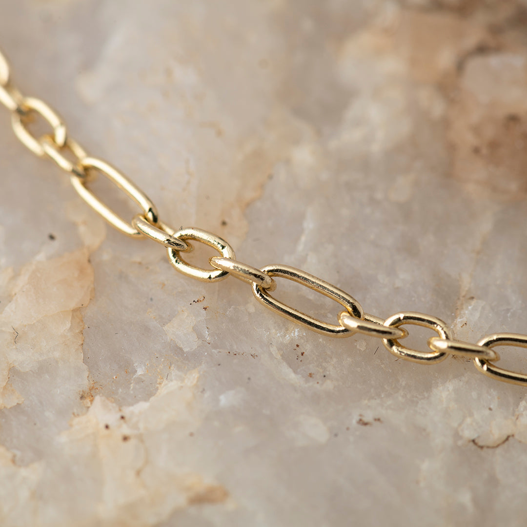 Cadena Clip S Mix Oro Amarillo 18K