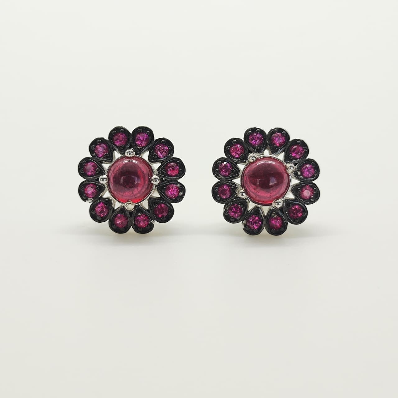 Aros de plata rodinada