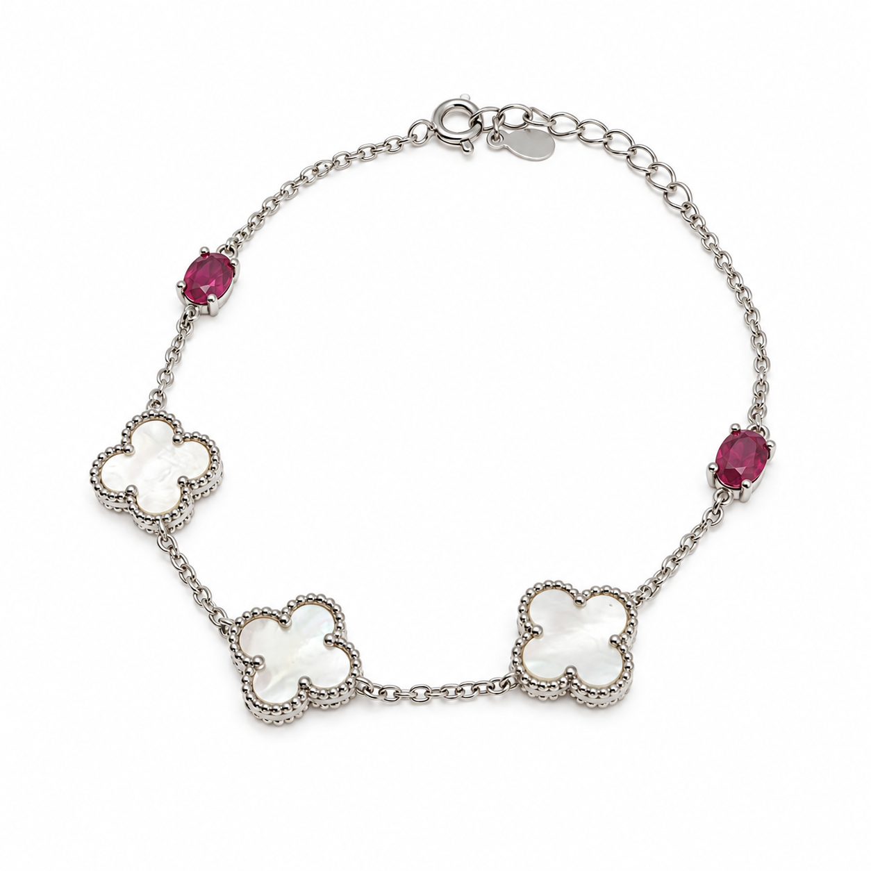 Pulsera Conchaperla y Rubíes
