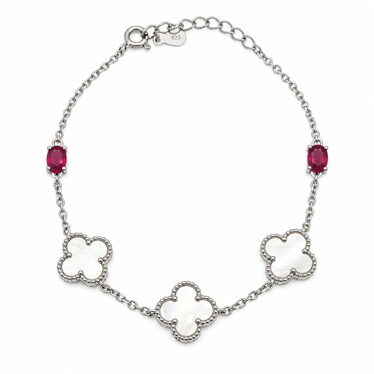 Pulsera Conchaperla y Rubíes