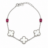 Pulsera Conchaperla y Rubíes