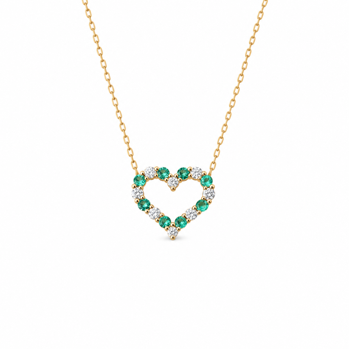 Collar Corazón Esmeralda