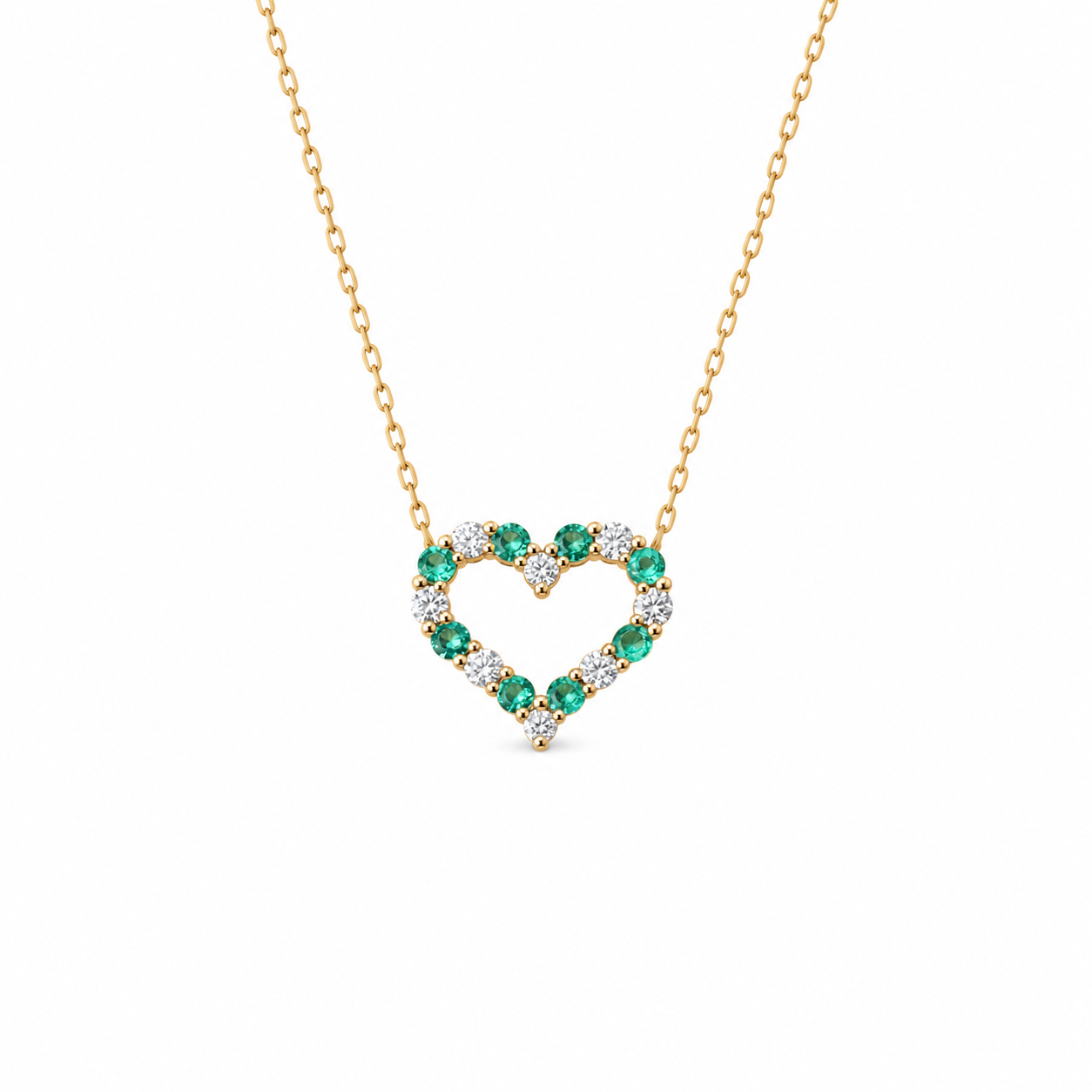 Collar Corazón Esmeralda
