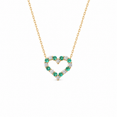 Collar Corazón Esmeralda