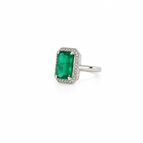 Anillo Esmeralda Corte Esmeralda
