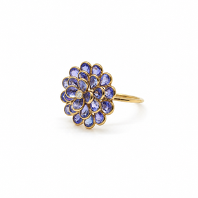 Anillo Flor Tanzanita