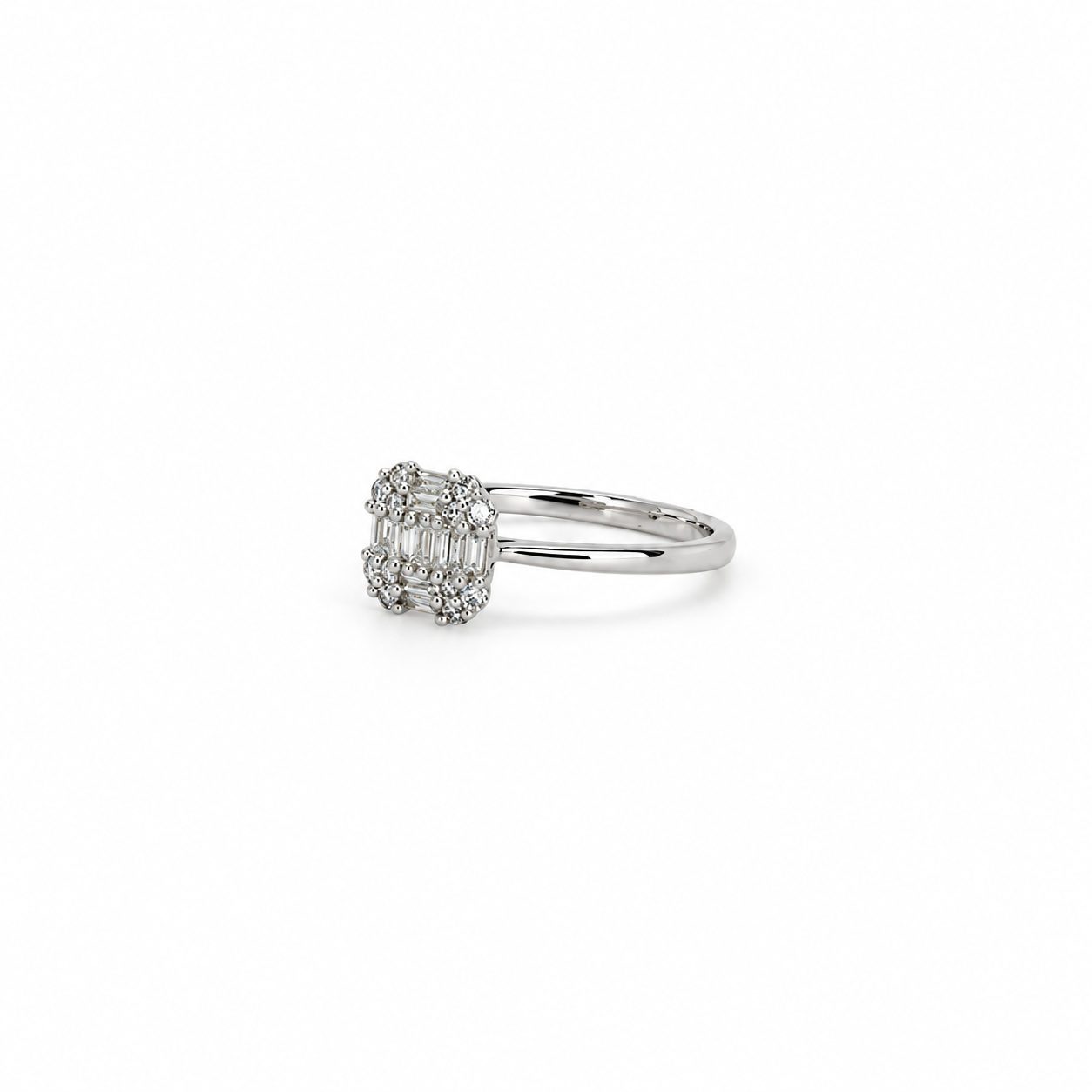Anillo Cuadrado Baguette