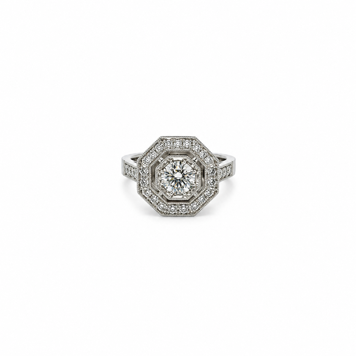 Anillo Placa Octagonal
