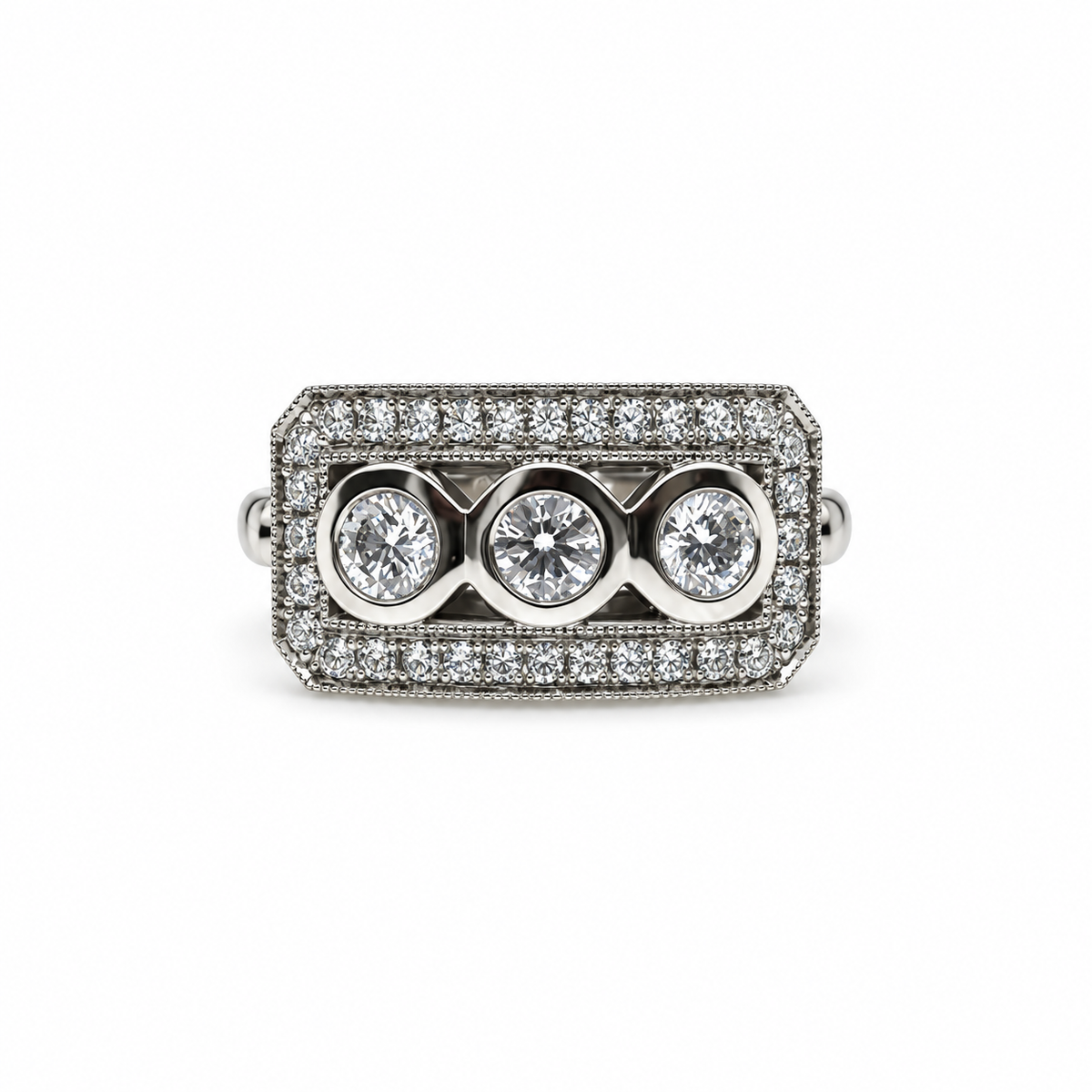 Anillo Placa Platino