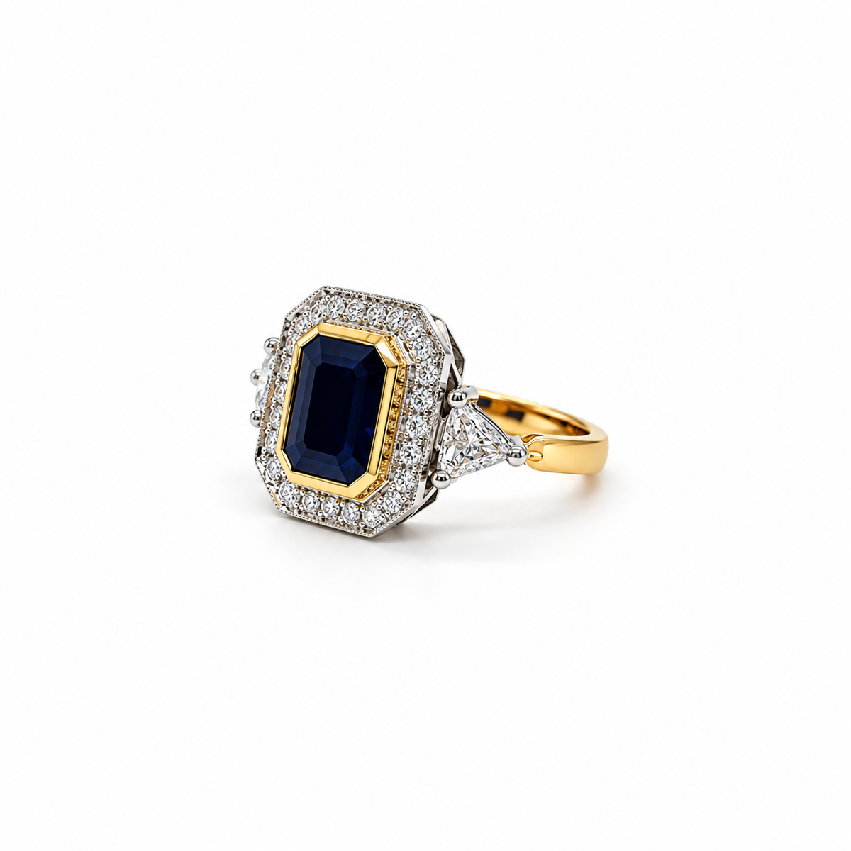 Maxi Anillo Zafiro Bicolor