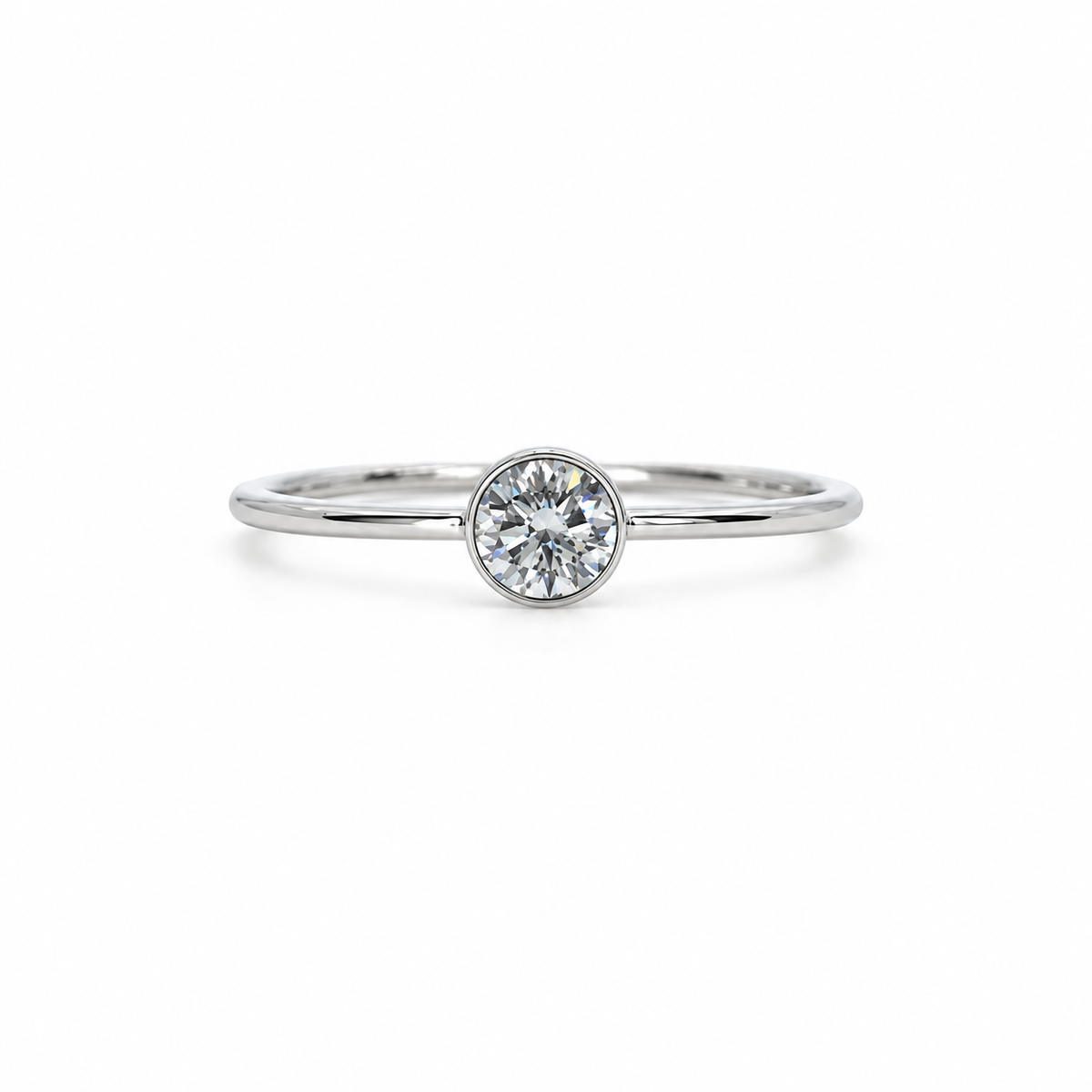 Solitario Petite Oro Blanco 18K