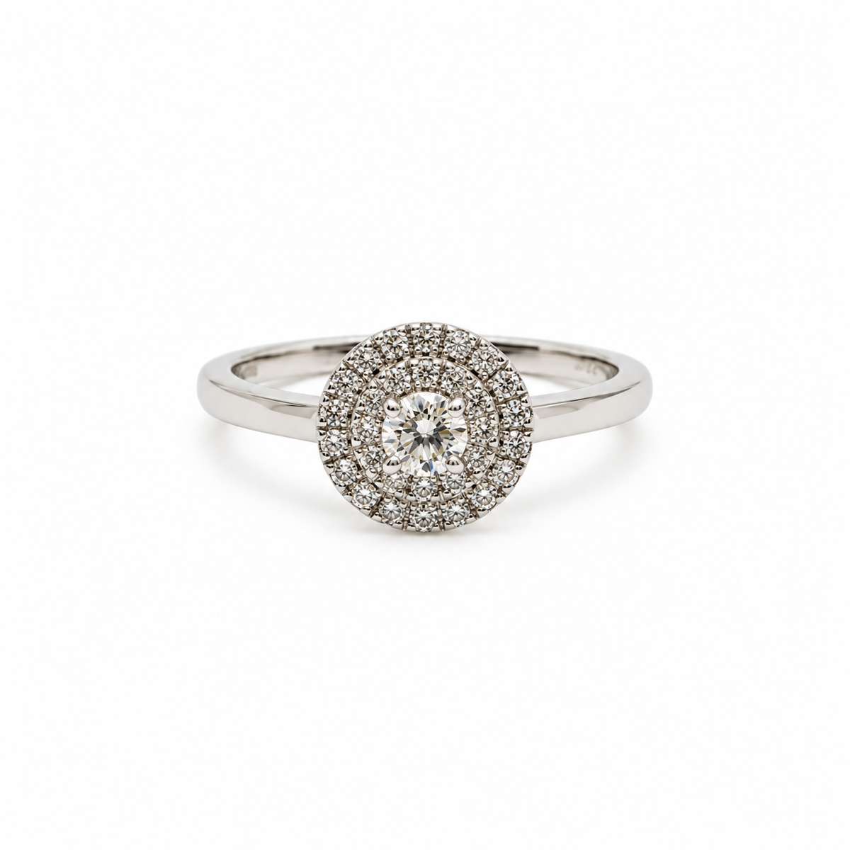 Anillo Doble Halo Brillantes