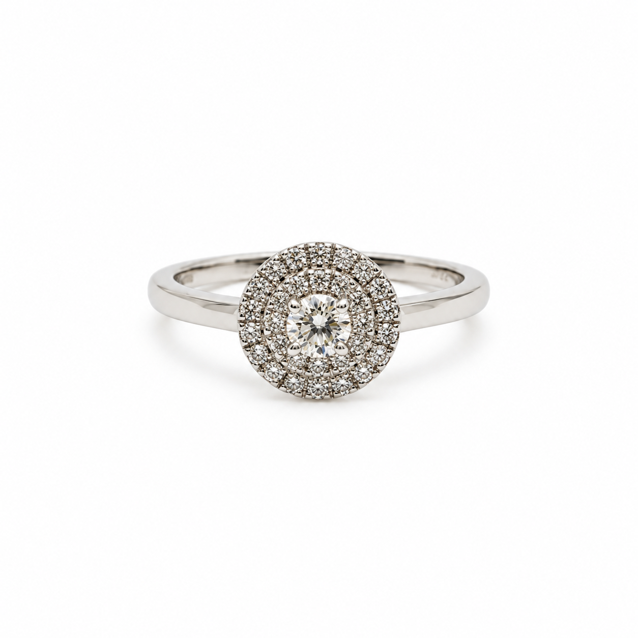 Anillo Doble Halo Brillantes