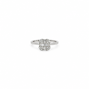 Anillo Cuadrado Baguette