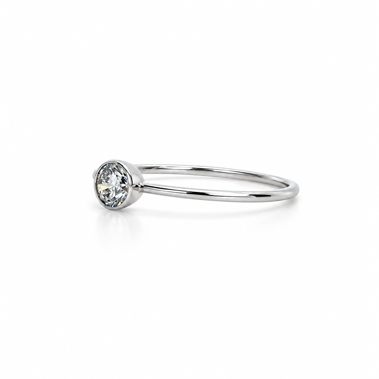 Solitario Petite Oro Blanco 18K