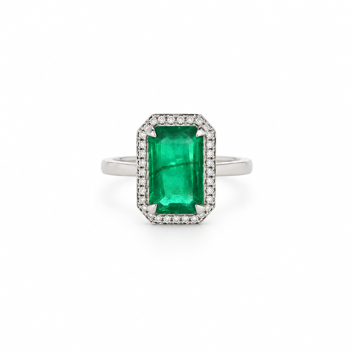 Anillo Esmeralda Corte Esmeralda